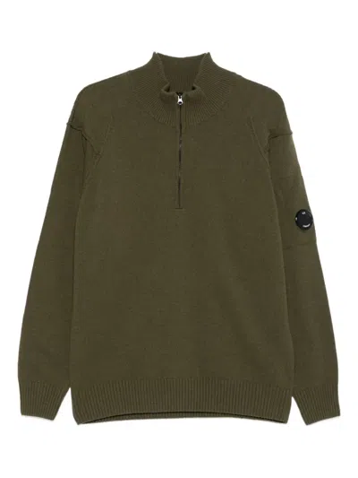 C.p. Company Wool Sweater In Green