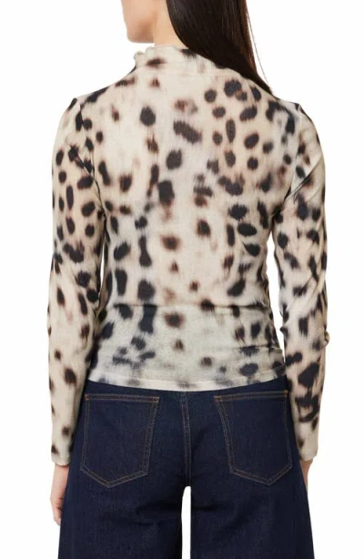 Habitual Turtleneck Cotton Blend Top In Neutral