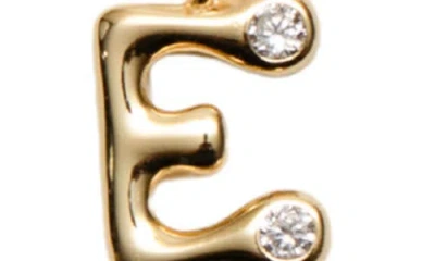 Argento Vivo Sterling Silver Cubic Zirconia Bubble Initial Necklace In Gold