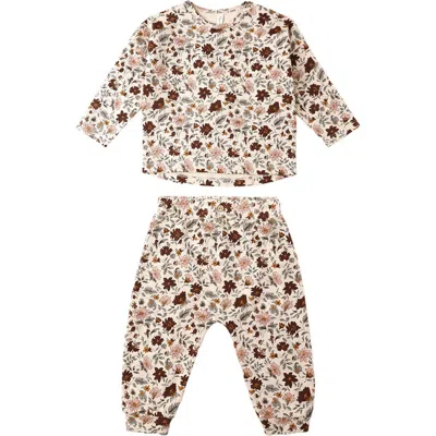Rylee + Cru Print Top & Joggers Set In Multi