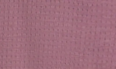 Quincy Mae Pointelle Organic Cotton Pocket Sweatshirt In Purple