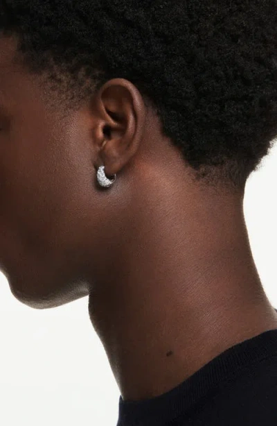 Swarovski Sublima Rhodium Plated Earrings In Silver