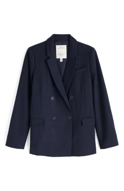 Seasalt Cornwall Lowena Double Breasted Blazer In Blue