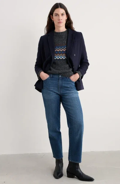 Seasalt Cornwall Lowena Double Breasted Blazer In Blue