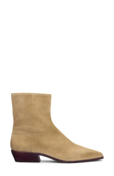 Reformation Dominique Ankle Boot In Nude