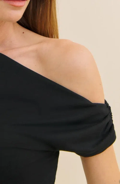 Reformation Belle Off The Shoulder Top In Black