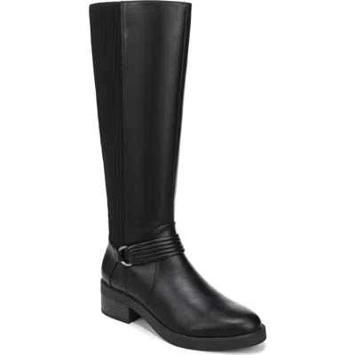 Lifestride Brighton Round Toe Extra Wide Calf Tall Boots In Black