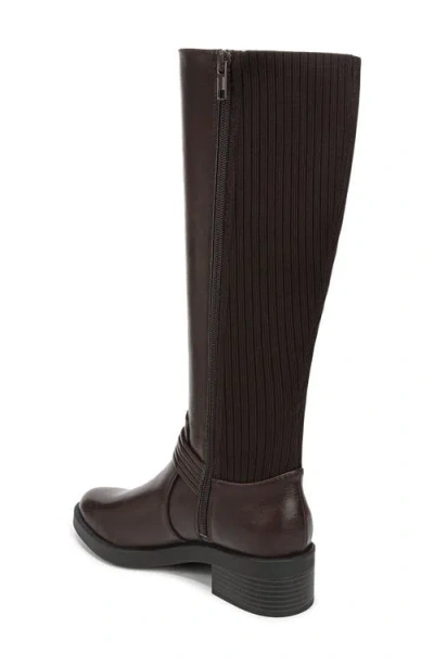 Lifestride Brighton Round Toe Wide Calf Tall Boots In Brown