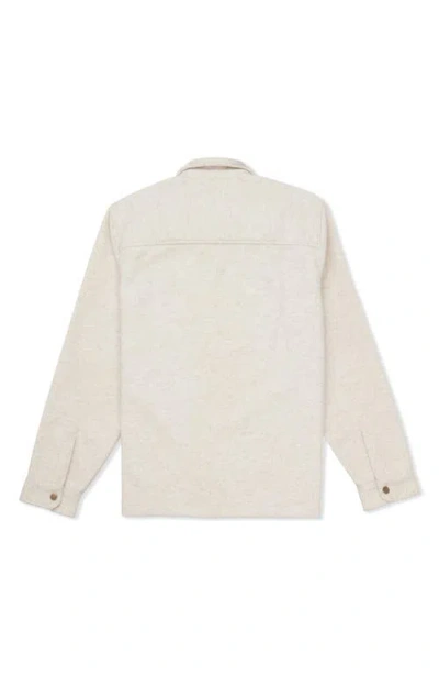 Hurley Santa Cruz Seaside Solid Flannel Button-up Shirt Jacket In Brown