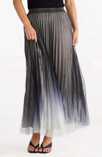 Brave + True Brave+true West End Sparkle Pleated Ombré Maxi Skirt In Multi