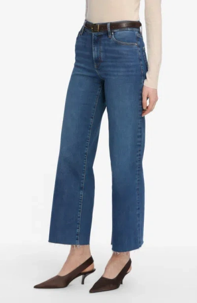 Frame Le Slim High Rise Ankle Palazzo Jeans In Elixir Raw After In Blue