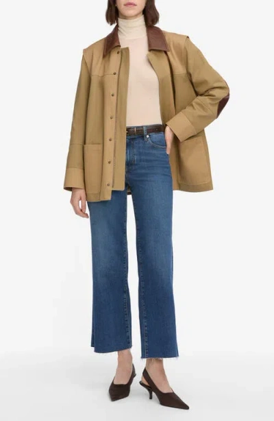 Frame Le Slim High Rise Ankle Palazzo Jeans In Elixir Raw After In Blue