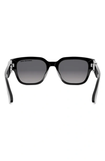 Dior 'oblique S1f 53mm Square Sunglasses In Black