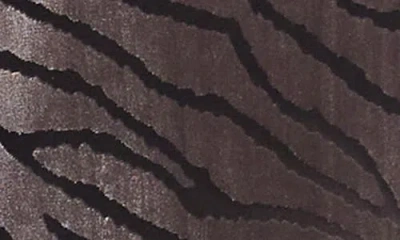 Karen Kane Zebra Stripe Velvet Burnout Shirttail Top In Brown