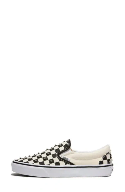 Vans Classic Slip On Sneakers Checkerboard Rhinestone Black In Multi