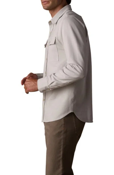 The Normal Brand Tentoma Cotton Stretch Twill Snap-up Western Shirt In Blue