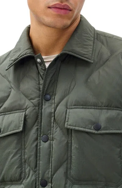 Rag & Bone Padded Dane Shirt Jacket Dksdw In Green