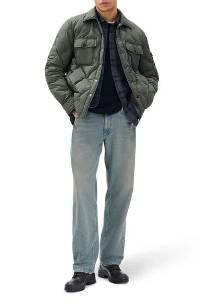 Rag & Bone Padded Dane Shirt Jacket Dksdw In Green
