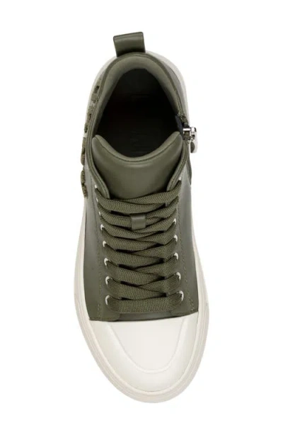 Dkny Women's Yaser Lace Up Mid Sneaker In Green