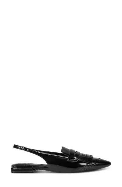 Dkny Caxine Slingback Penny Loafer Flat In Black