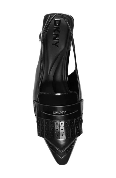 Dkny Caxine Slingback Penny Loafer Flat In Black