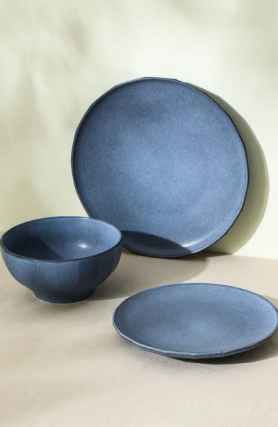 Stone Lain Rio Stoneware 12-piece Dinnerware Set In Blue