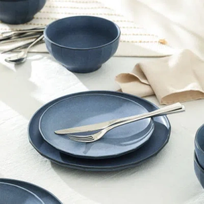 Stone Lain Rio Stoneware 12-piece Dinnerware Set In Blue