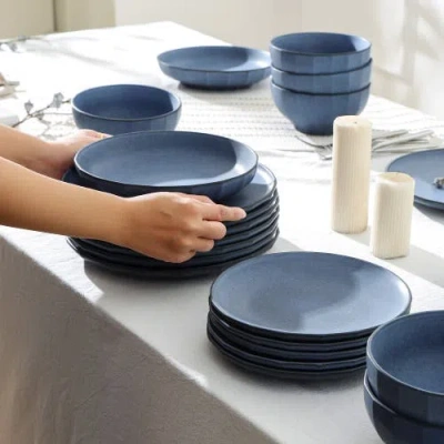 Stone Lain Rio Stoneware 12-piece Dinnerware Set In Blue