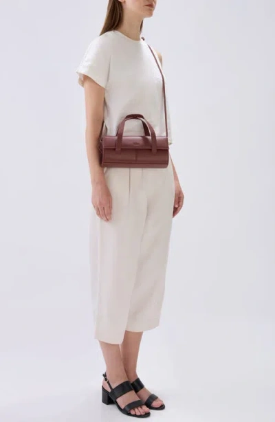 Behno Mini Michelle Nappa Leather Crossbody Bag In Brown