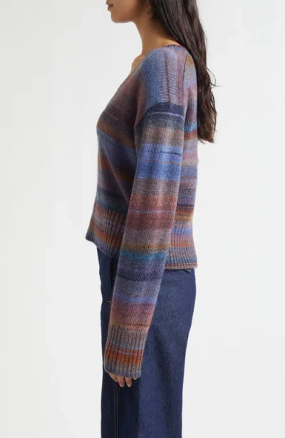Veronica Beard Diora Stripe Wool Blend Sweater In Multi