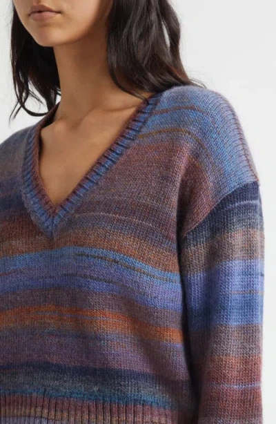 Veronica Beard Diora Stripe Wool Blend Sweater In Multi