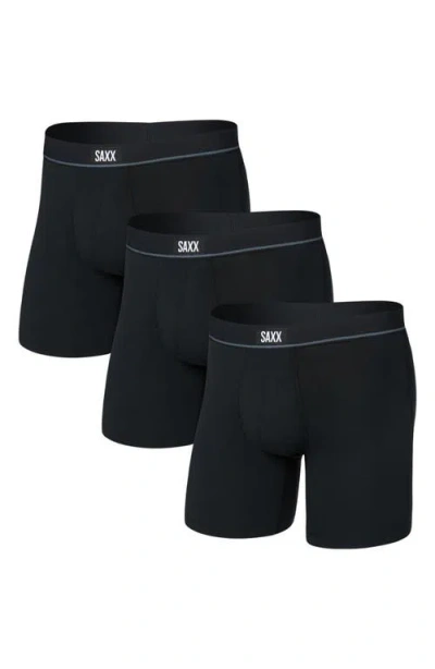Saxx Assorted 2-pack Multi-sport Mesh Performance Boxer Briefs In Black