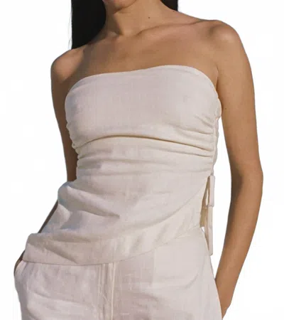 Summer Away Salem Strapless Top In Ivory In Multi