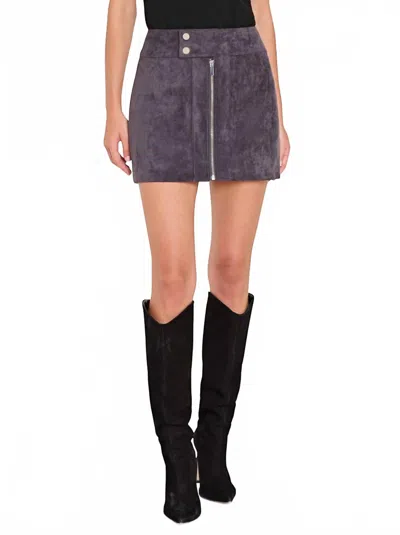 Amanda Uprichard Becker Mini Skirt In Graphite In Gray