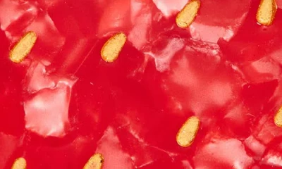 Solar Eclipse Hand Painted Strawberry Key Chain Bag Charm In Red