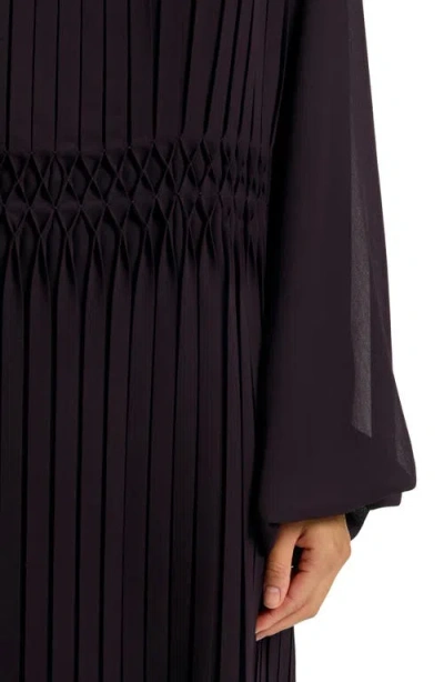 Hugo Boss Boss Daliette Pleated Long Sleeve Dress In Red