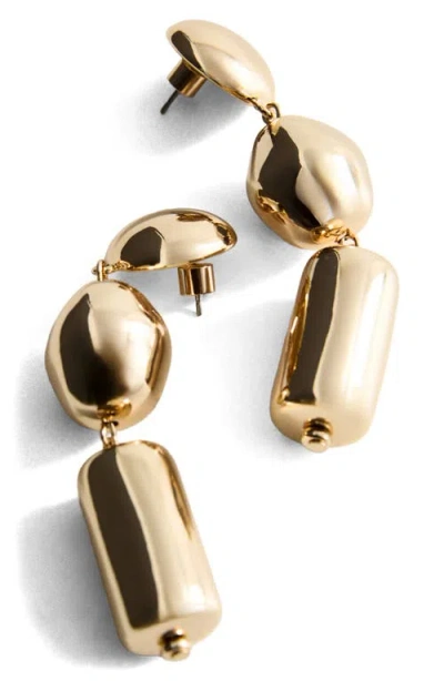 Mango Pendant Drop Earrings In Gold