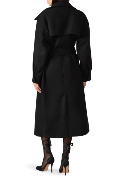 Steve Madden Enora Trench Coat In Black