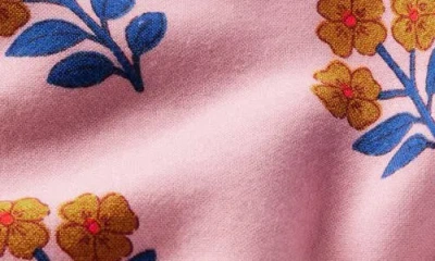 Mini Boden Kids' Floral Print Cotton Hoodie In Pink