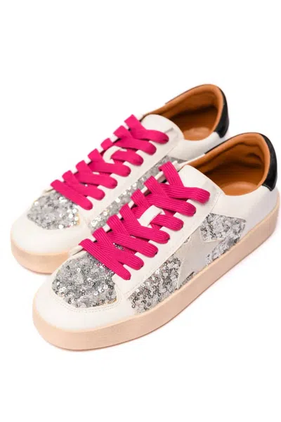 Corkys Footwear Another Round Sneakers In Silver Sequins In Multi
