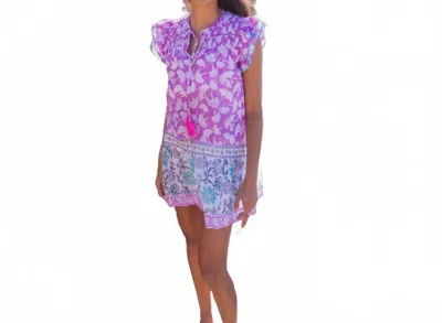 Bell Milia Mini Dress In Mixed Prints In Multi In Multi