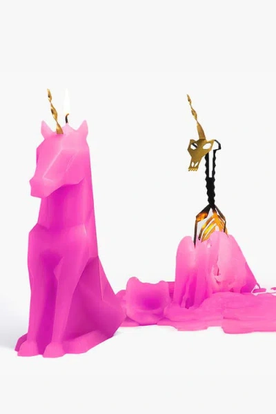 54celsius Pyropet Einar Unicorn Candle In Pink