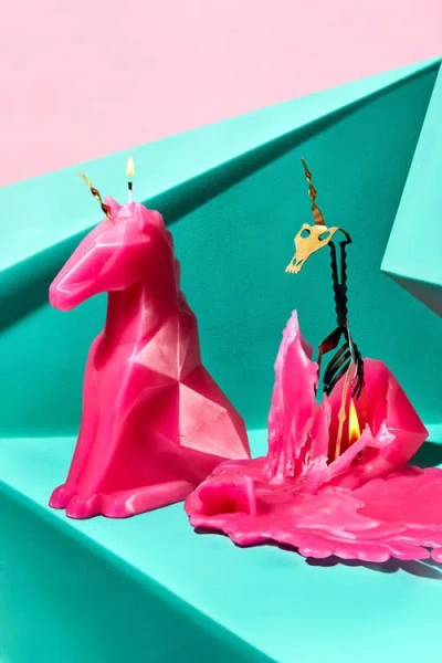 54celsius Pyropet Einar Unicorn Candle In Pink