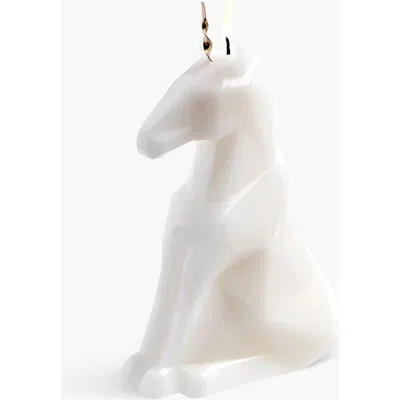 54celsius Pyropet Einar Unicorn Candle In White