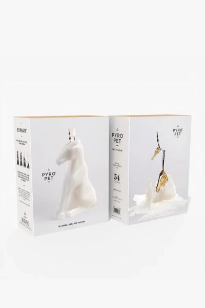 54celsius Pyropet Einar Unicorn Candle In White