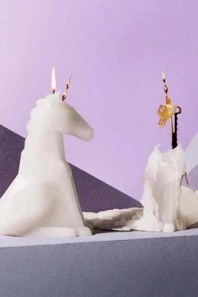 54celsius Pyropet Einar Unicorn Candle In White