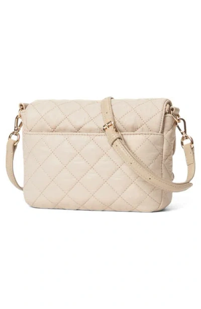 Mz Wallace Small Crosby Lock Quilted Nylon Crossbody Bag In Neutral