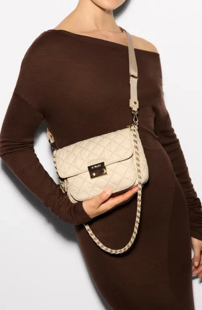 Mz Wallace Small Crosby Lock Quilted Nylon Crossbody Bag In Neutral