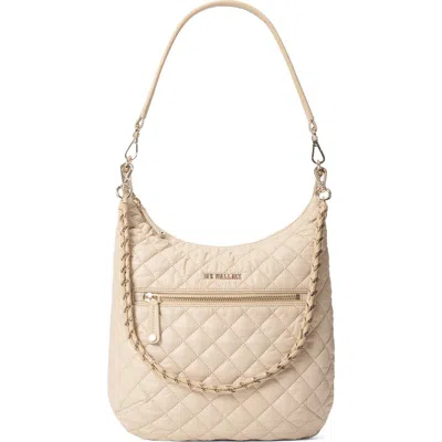 Mz Wallace Crosby Sienna Quilted Nylon Shoulder Bag In Neutral