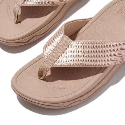 Fitflop Surfa Sequin Toe-post Sandals In Multi